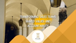 Pillar Renaissance illustration of high-trust sales teams built on shared values and accountability